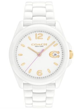 NWT COACH Greyson White Ceramic Watch 36mm - 14503925